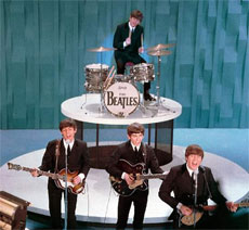 The Beatles on the Ed Sullivan Stage