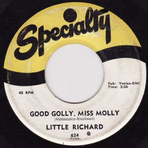 45 rpm record Good Golly Miss Molly by Little Richard