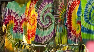 Multi colored tie dye shirts